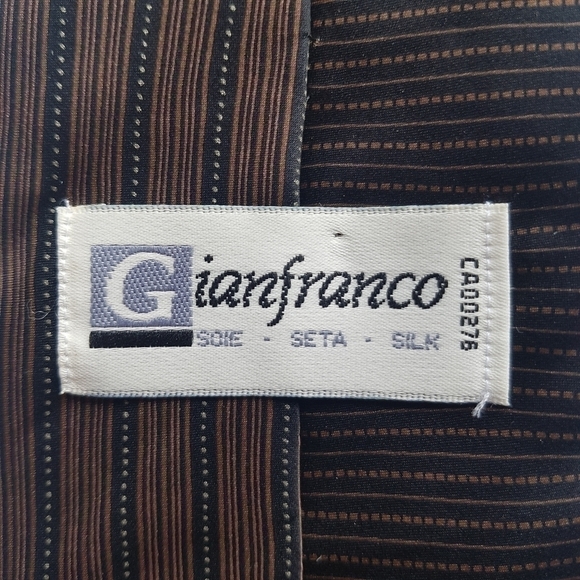 Gianfranco Striped Silk Tie - Picture 4 of 5